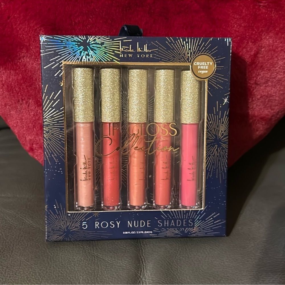 nicole miller 5 Rosy Nude Shades Lip Gloss Gift Set